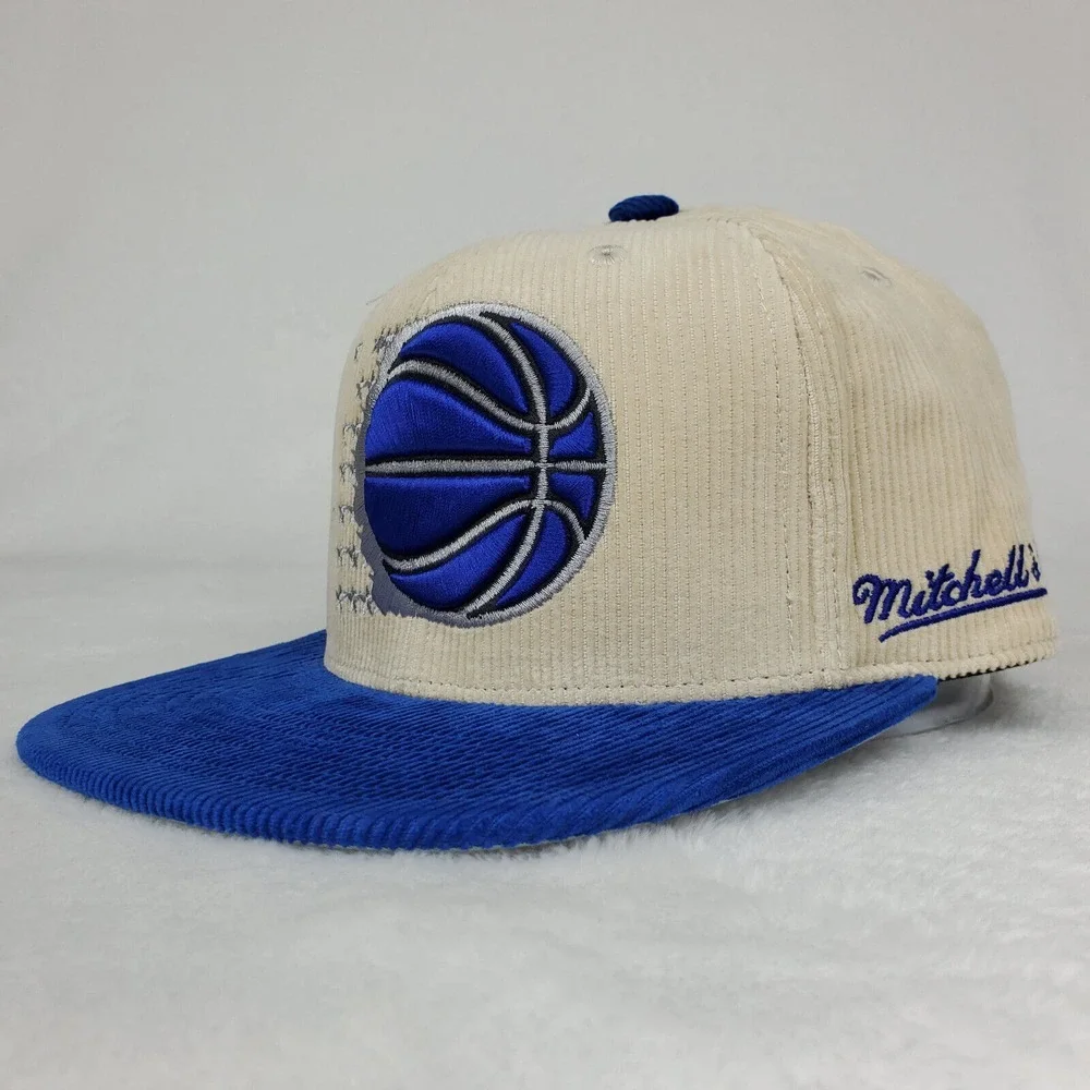 Orlando Magic Mitchell & Ness NBA Fitted 7 1/4 Hat‎ Cap 3D Logo Corduroy NWT